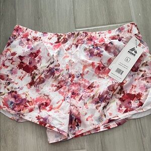 RBX Women's Athletic Shorts - Pink Floral